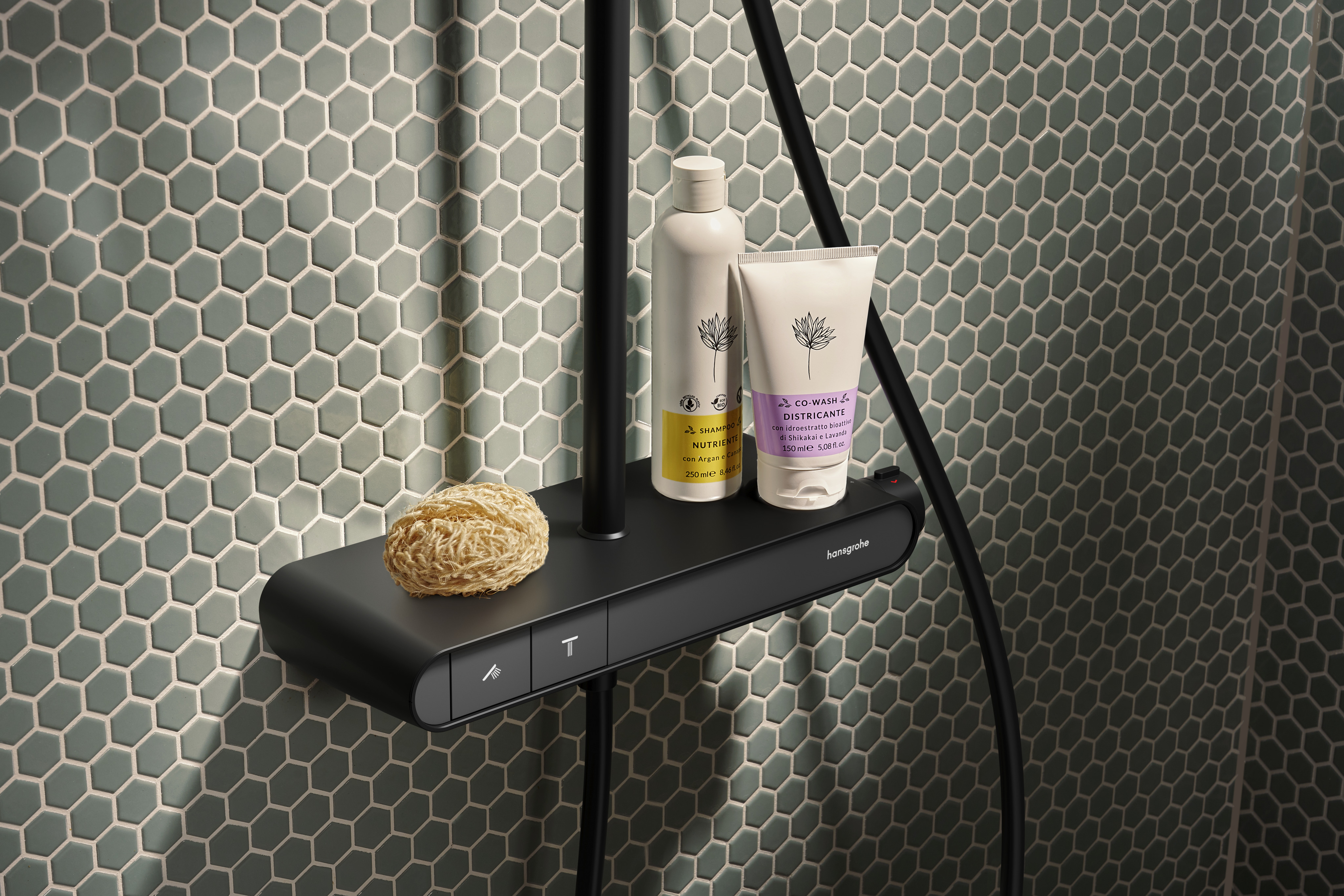 Primo piano: Showerpipe 240 1jet EcoSmart+ con ShowerTablet Select 360 Varia 14