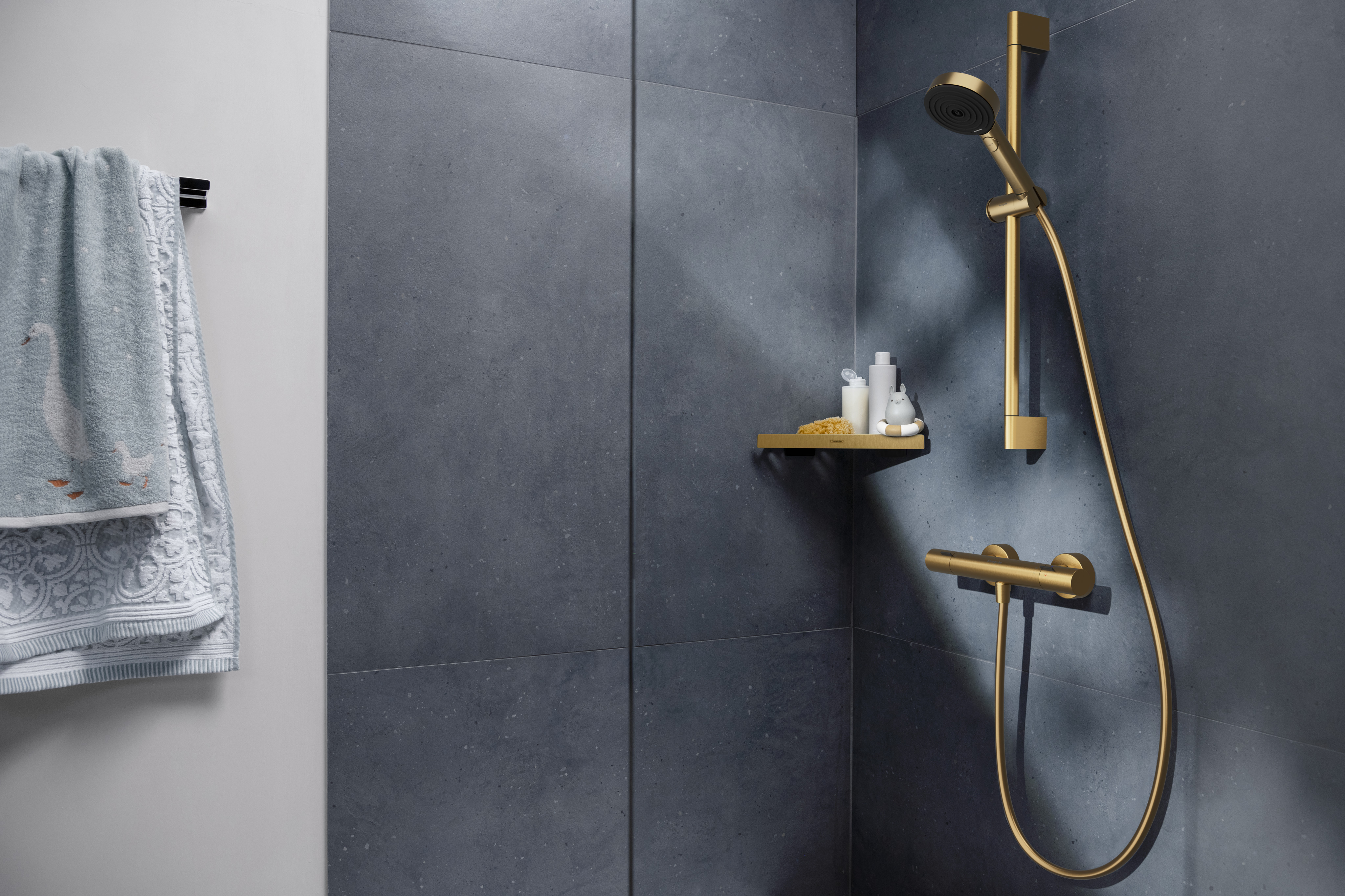 Close-up: Bruserstang Pulsify S 65 cm med Push bruserholder og bruserslange 3