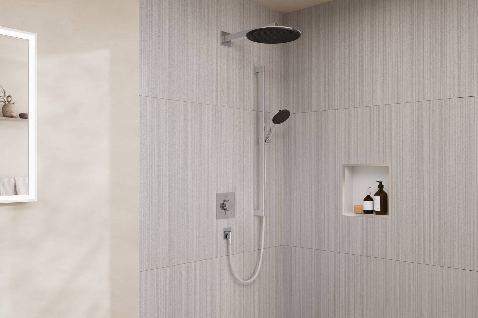 Fermer : Ensemble de douche encastrée thermostatique Raindance Alive S / Ecostat Comfort E 1