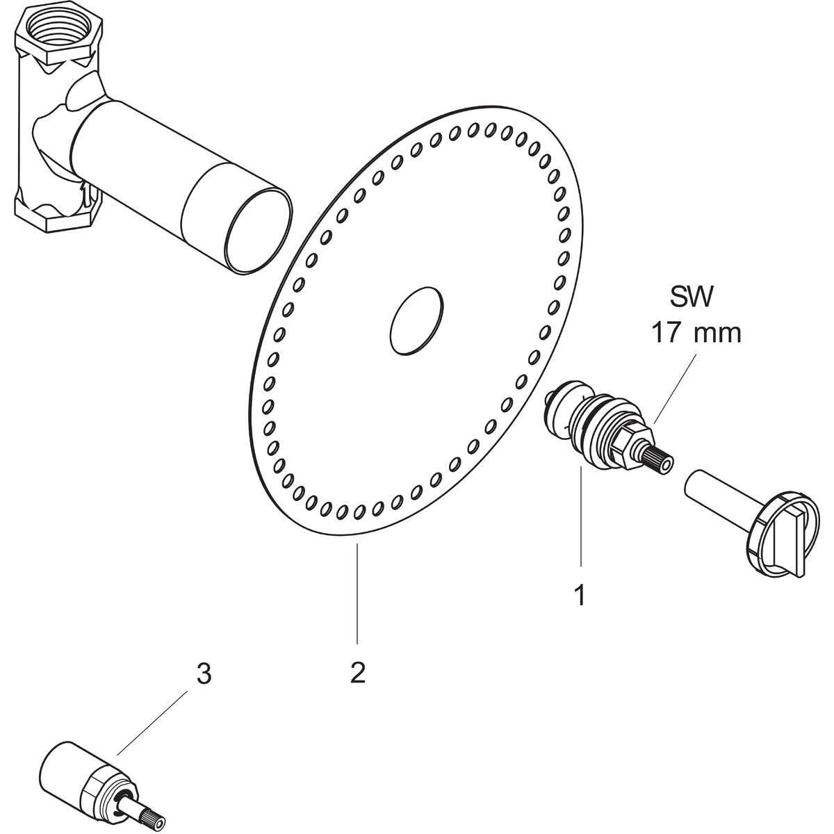 Llave De Paso Hansgrohe Zesis S Cromo - Para Instalación Empotrada, Compatible Con Sets Básicos De 40, 52 O 130 L/min
