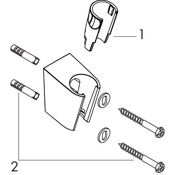 hansgrohe Douchehouder: Porter S wandhouder, Art.-nr. 28331000 ...