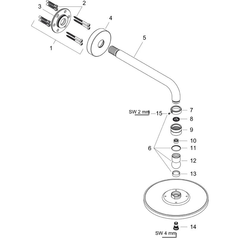 hansgrohe Overhead showers Raindance S, 1 spray mode, Item No