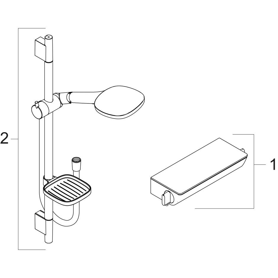 hansgrohe Shower combination Raindance Select E, Shower system for