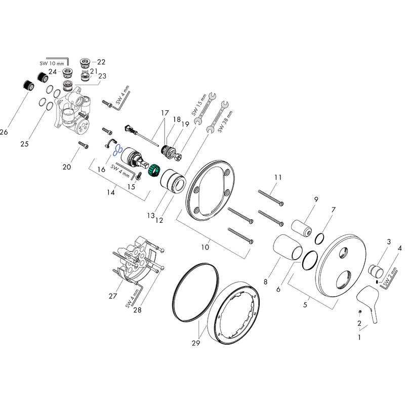 Spare parts for products 72406000