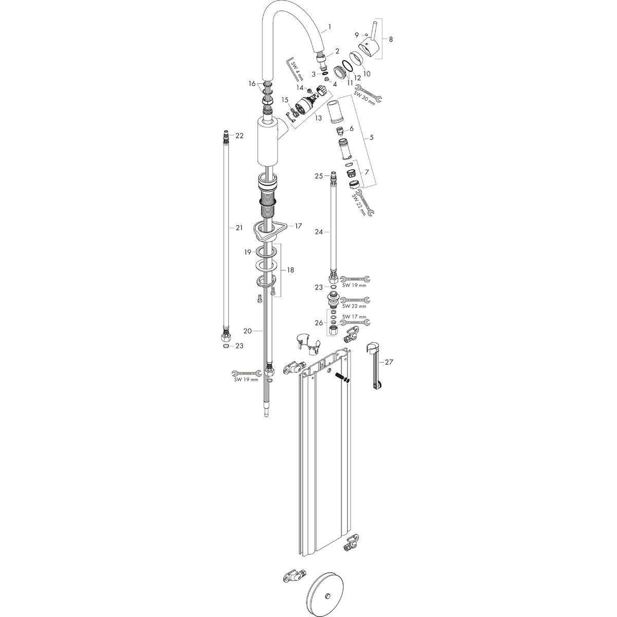 Spare parts for products 73864000
