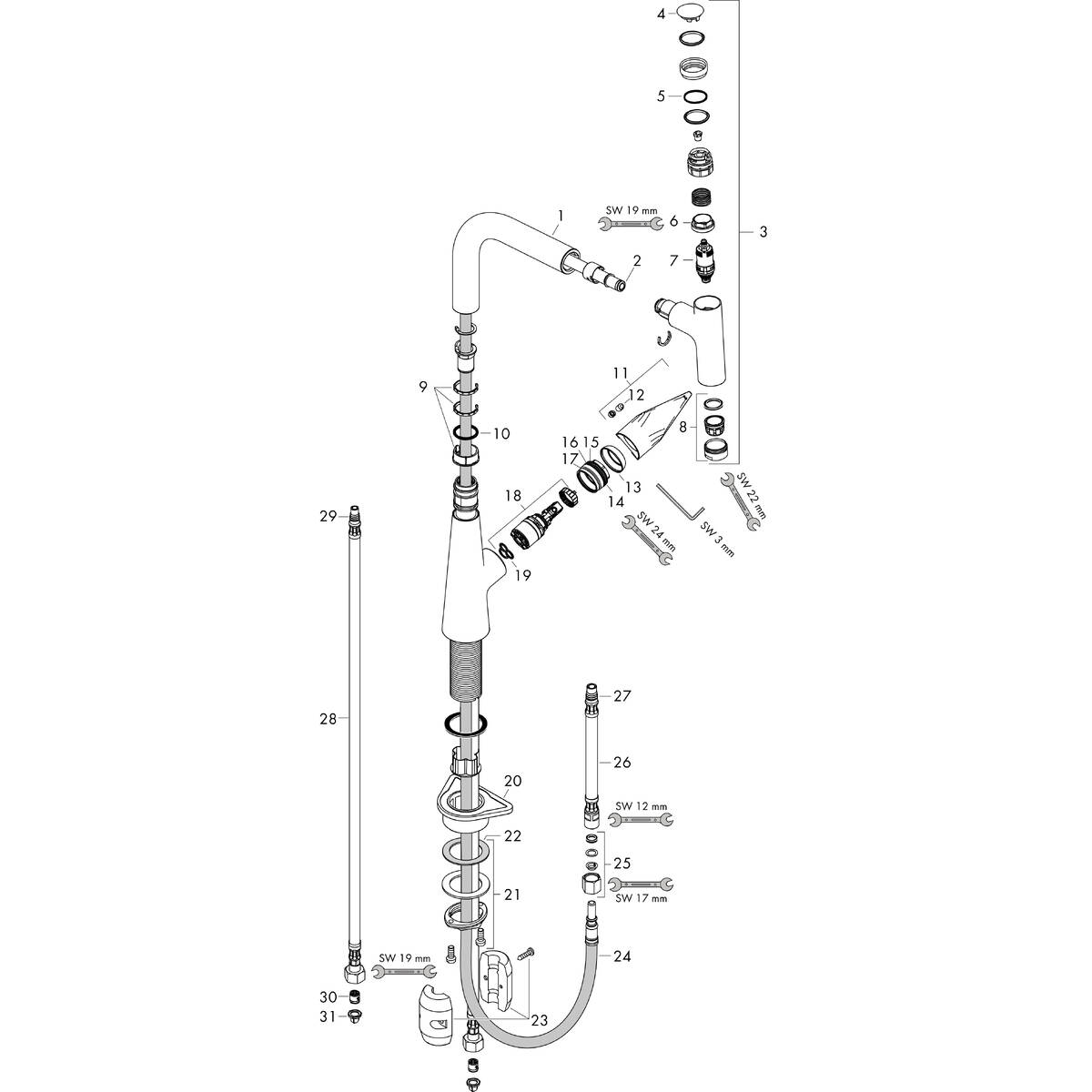 Spare parts for products 72822000