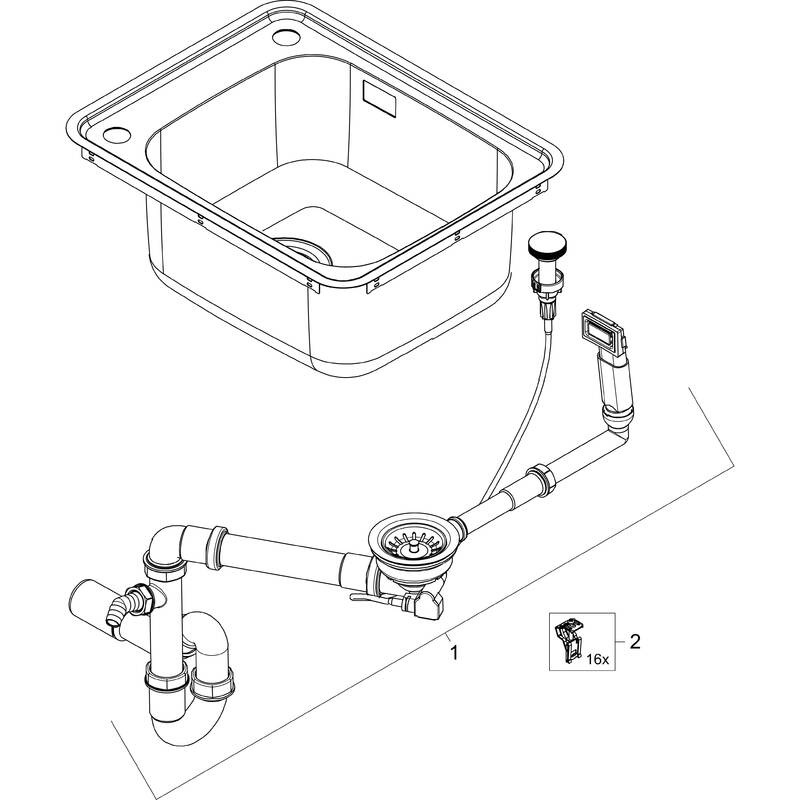 hansgrohe Sinks S41, S412F400 Builtin sink 400, Item No. 43335800