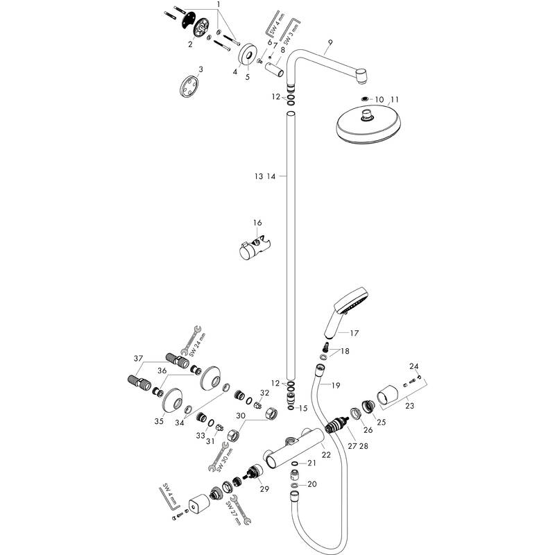 Nieuwjaar katje mogelijkheid hansgrohe Shower pipes: Crometta, 1 spray mode, Item No. 27264400 |  hansgrohe INT