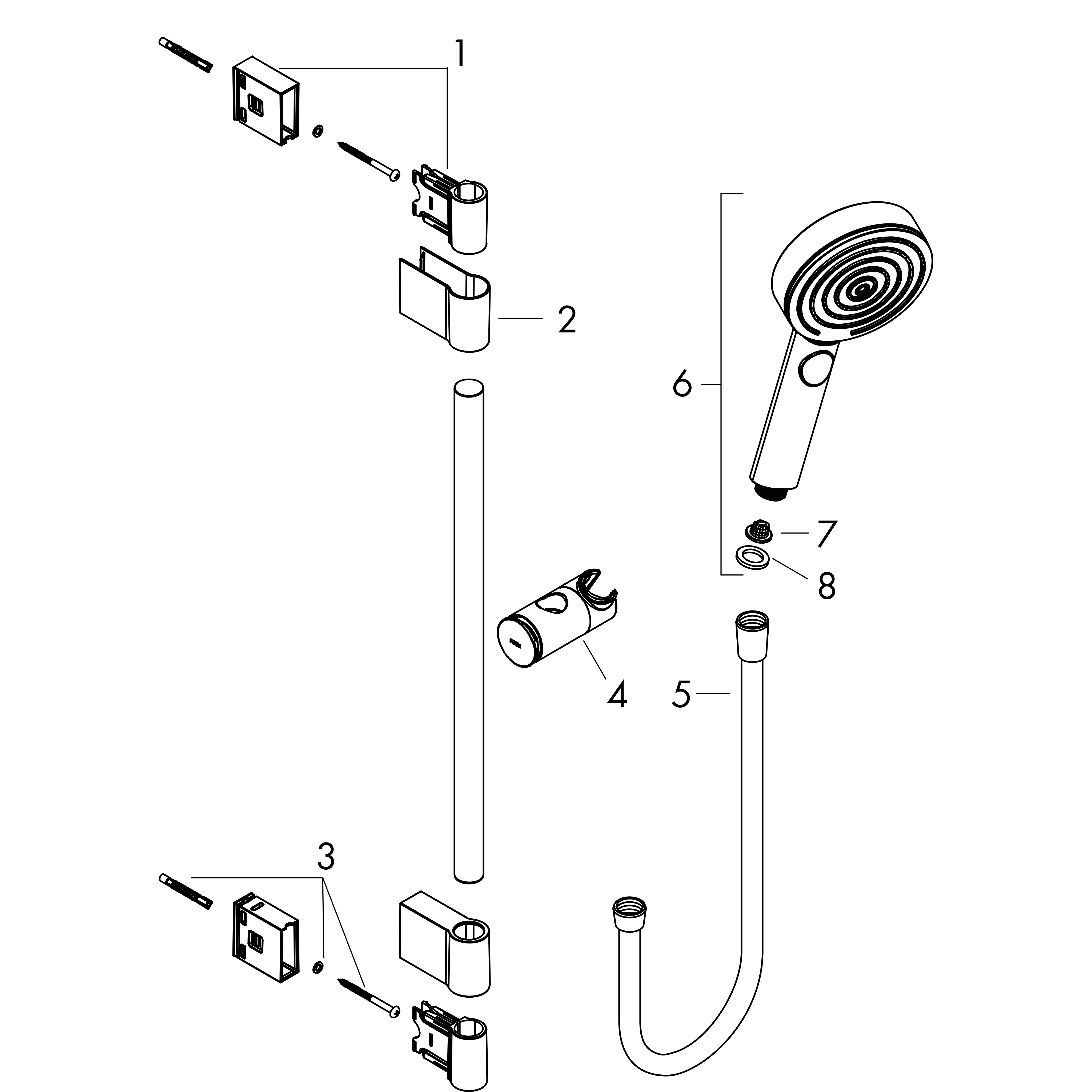 Hansgrohe Wallbar Sets Pulsify Blend Shower Set 105 3jet Relaxation