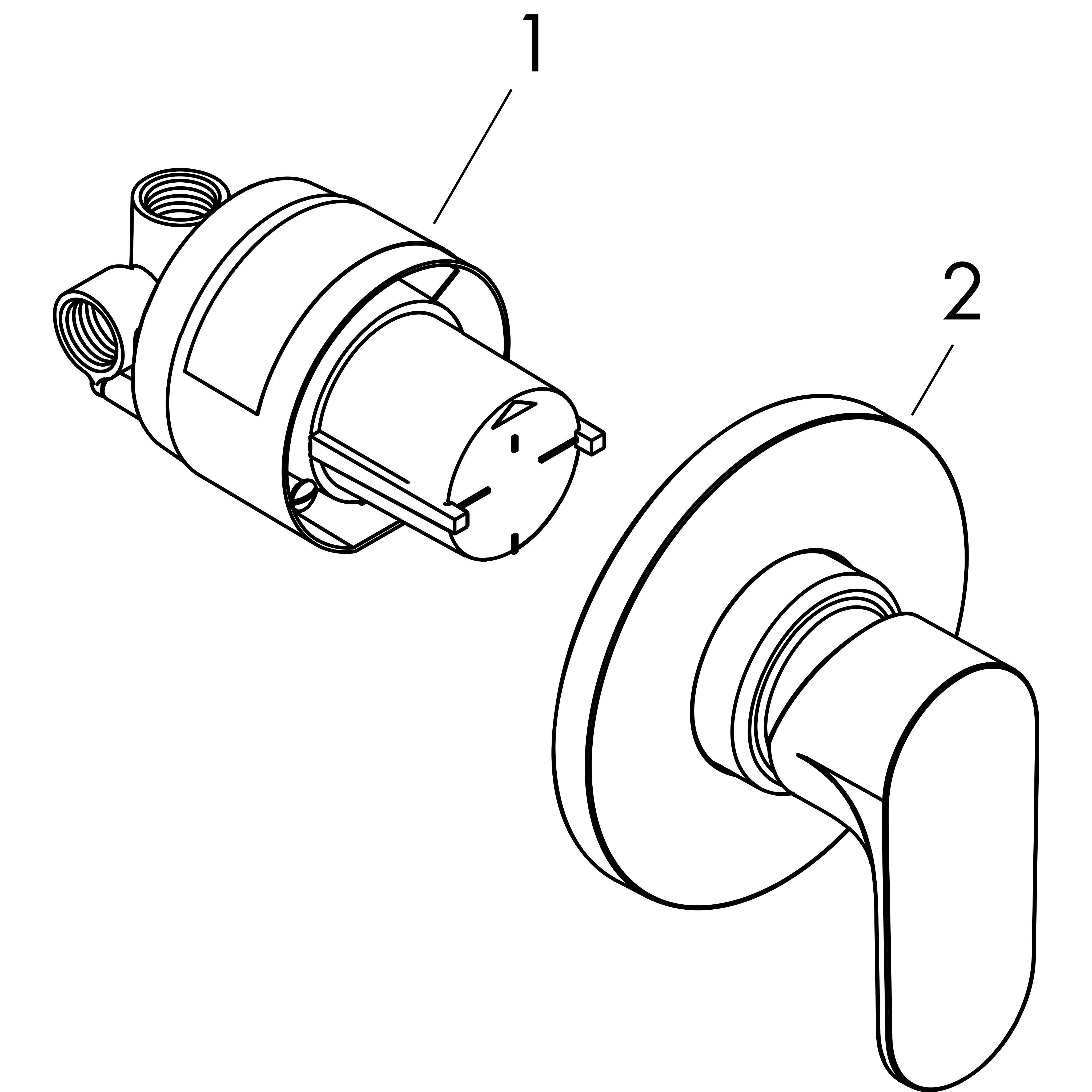 Vernis Blend Shower mixers 1 function, Chrome, Item No. 71663000