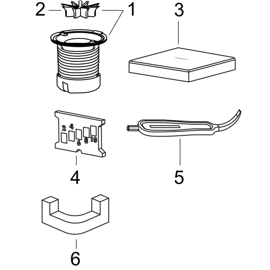 hansgrohe Caniveaux de douche RainDrain Brilliance, Siphon de douche