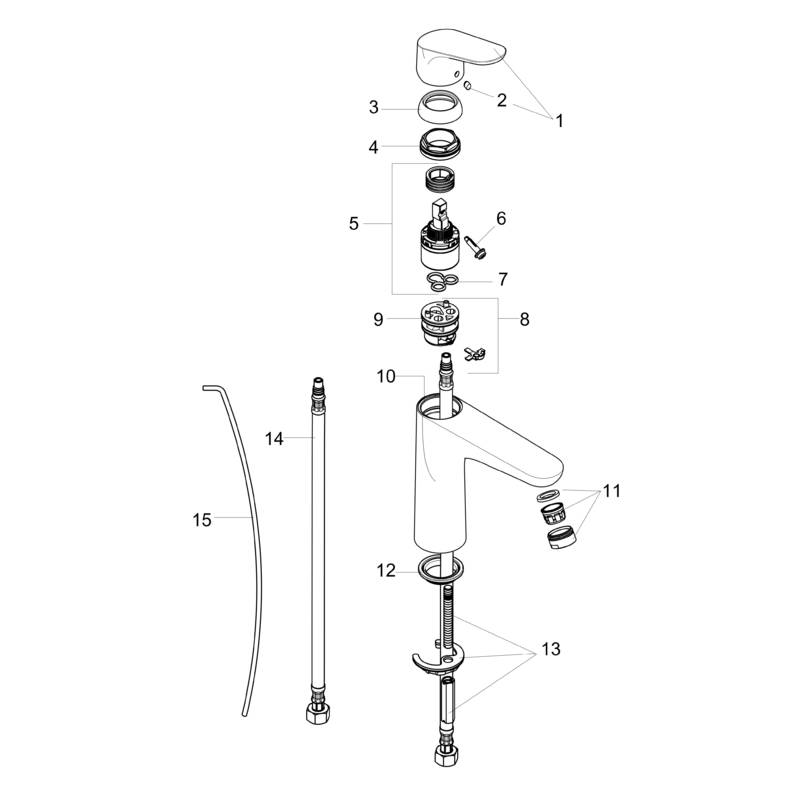 hansgrohe Sink mixers Focus, SingleHole Faucet 100 with PopUp Drain