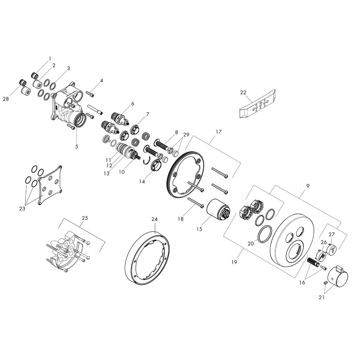 ShowerSelect Shower mixers: single lever, 2 functions, Chrome, Art