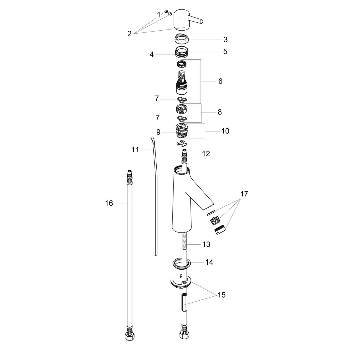 hansgrohe Sink mixers: Talis S, Single-Hole Faucet 100 with Pop-Up