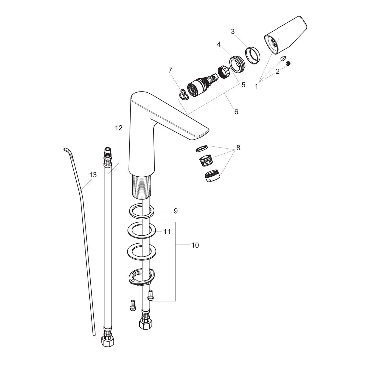 hansgrohe Washbasin faucets Talis E, SingleHole Faucet 150 with Pop