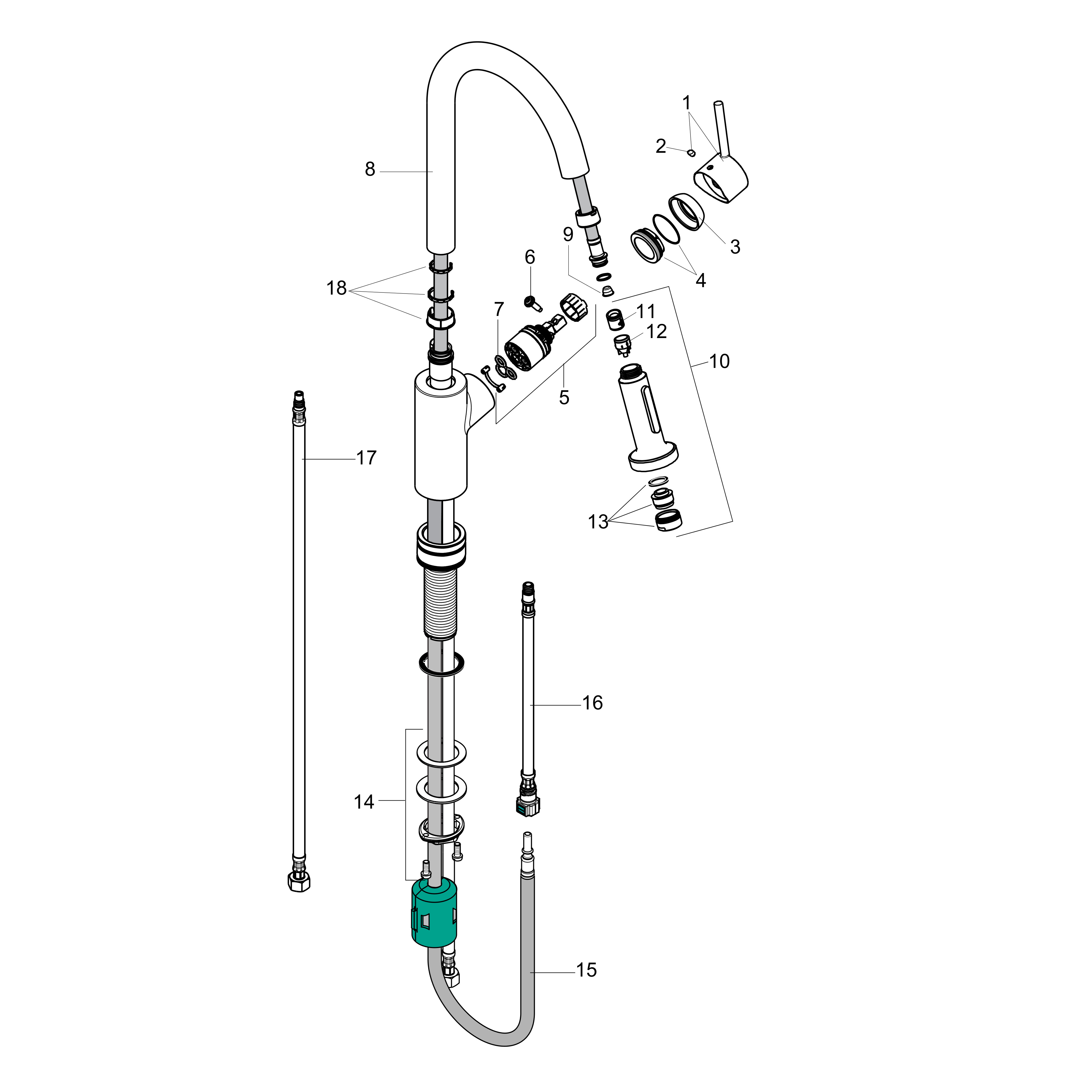 Hansgrohe Kitchen Faucet Parts Plumbing Supplies   153  Heu00894 Svg 