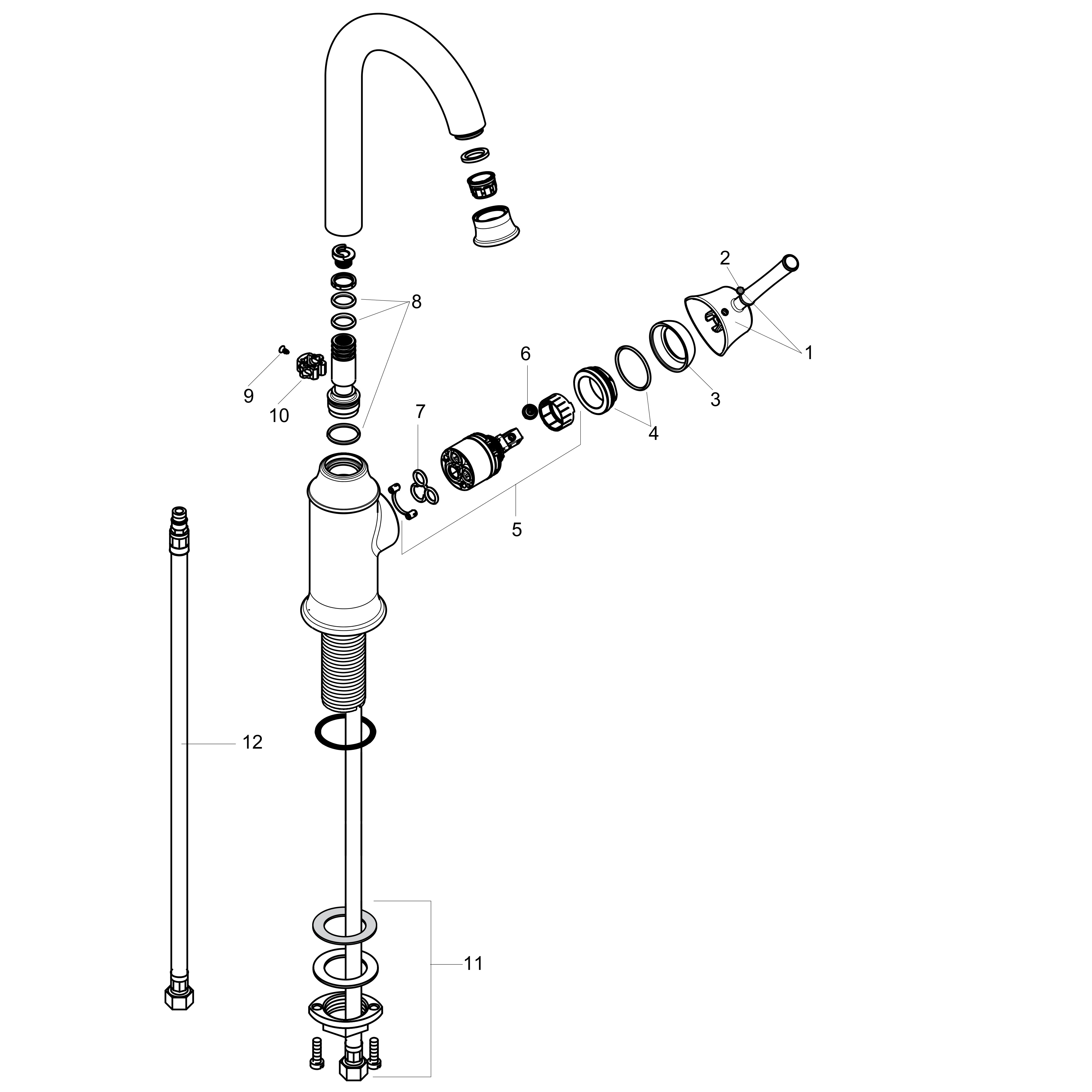 Hansgrohe Kitchen Sink Mixers Talis C Bar Faucet 1 5 GPM Art No   153  Heu00903 Svg 