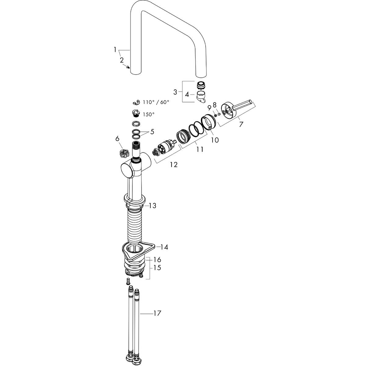 Hansgrohe Kitchen Faucet Parts Diagram | Dandk Organizer