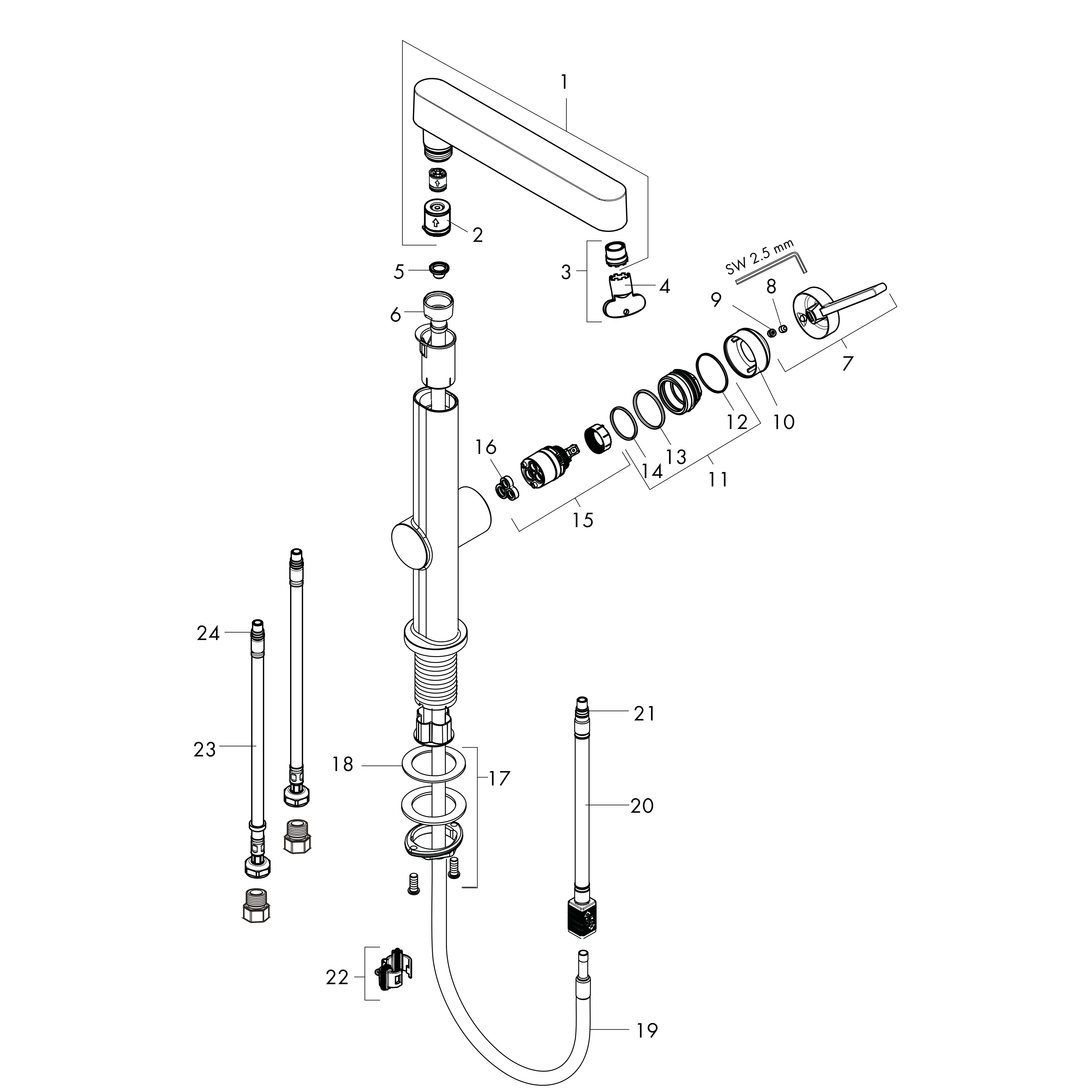 Hansgrohe Sink Mixers: Finoris, Single-hole Faucet 230 With 2-spray 