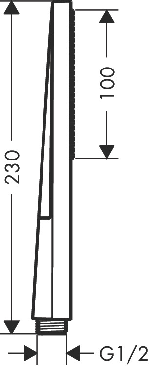 Mariner Douchette tube en métal, angulaire or brossé - WLS0400-OB