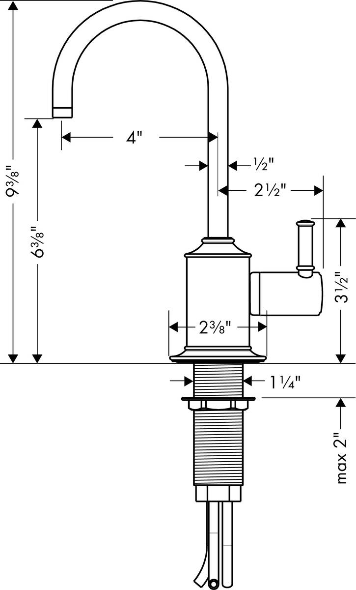 hansgrohe Kitchen faucets Talis C, Beverage Faucet, 1.5 GPM, Art. no