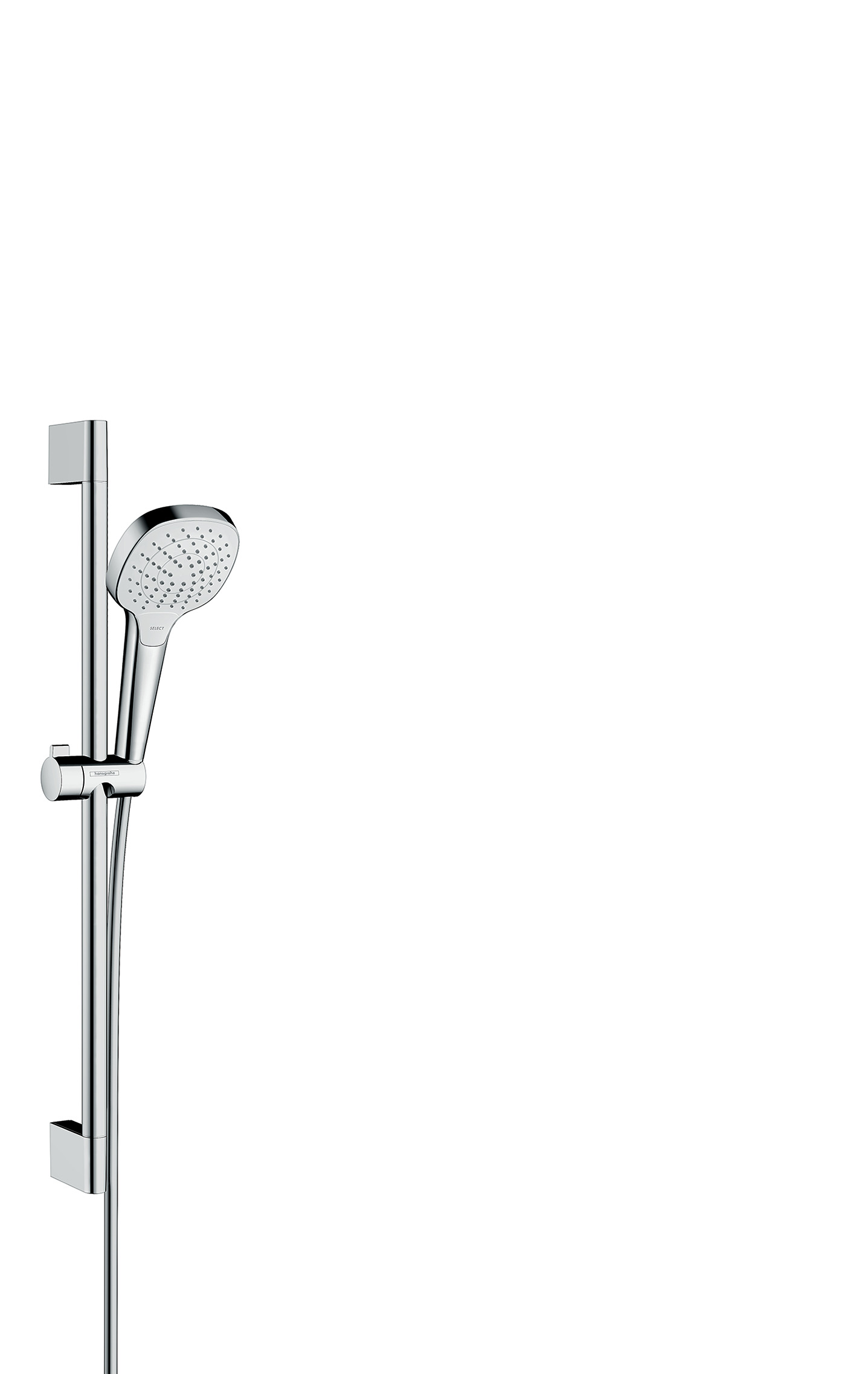 hansgrohe Shower combination: Croma Select E, Shower system 110 Vario with  Ecostat Comfort thermostatic mixer and shower rail 65 cm, Item No. 27081400