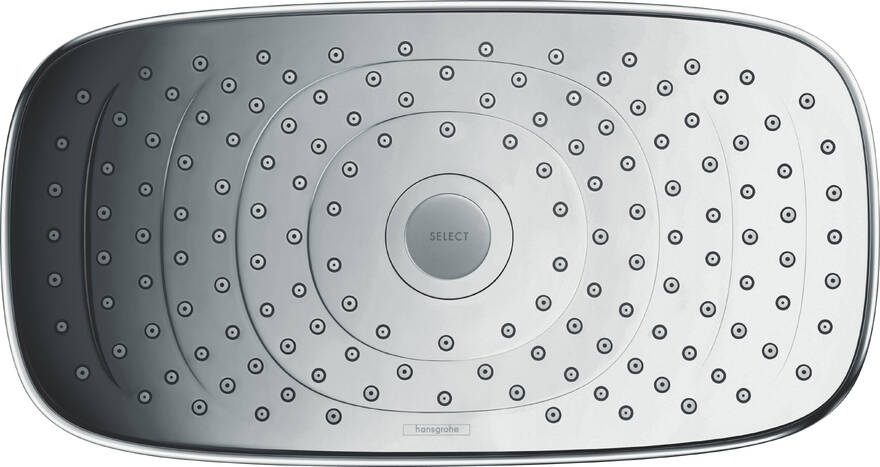 Close-up: Overhead shower 300 2jet with ceiling connector 2