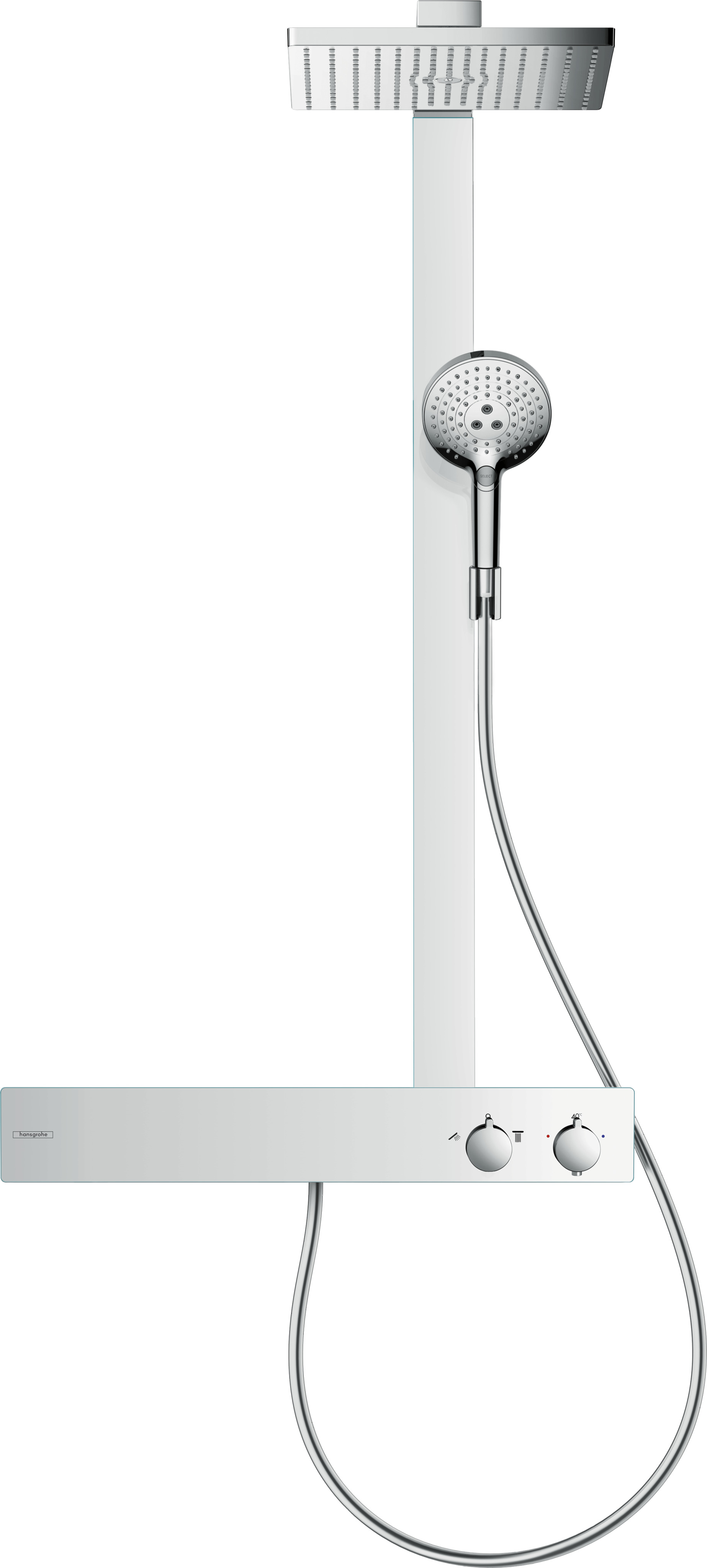Close-up: Showerpipe 300 1jet EcoSmart with ShowerTablet 600 1