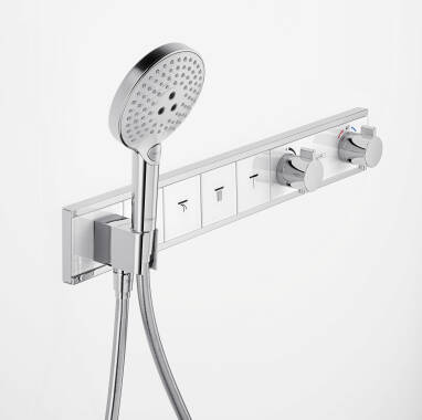 Lifestyle: Thermostat for concealed installation for 4 functions with integrated shower holder 5