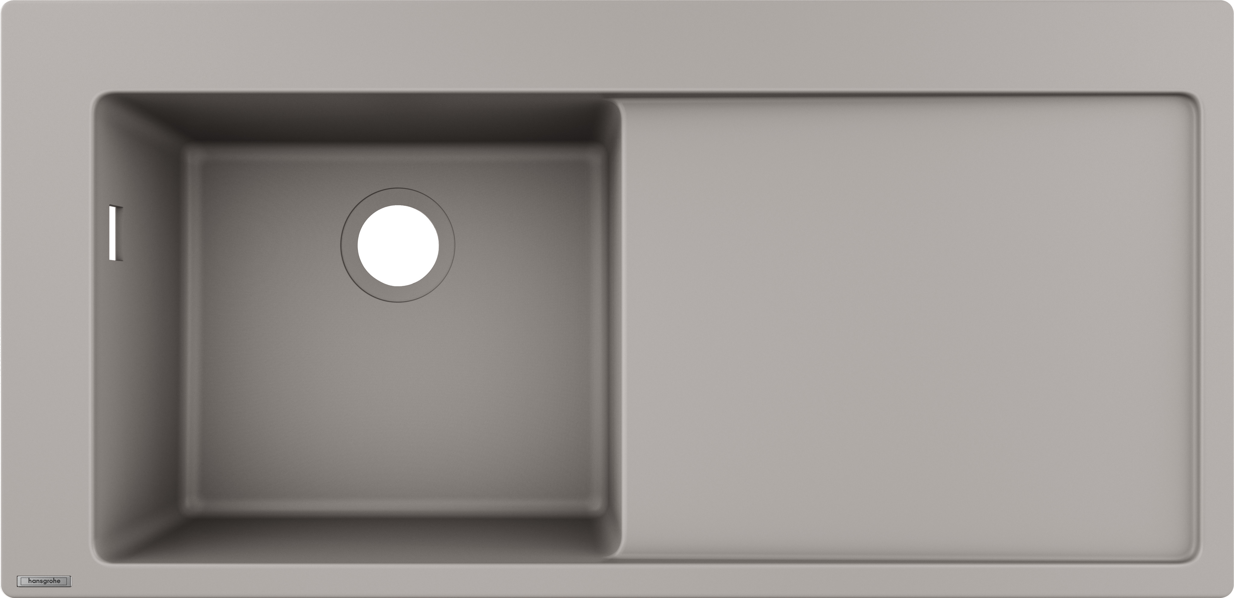Close-up: S5110-F450 Inbouw spoeltafel 450 met afdruipvlak rechts 1