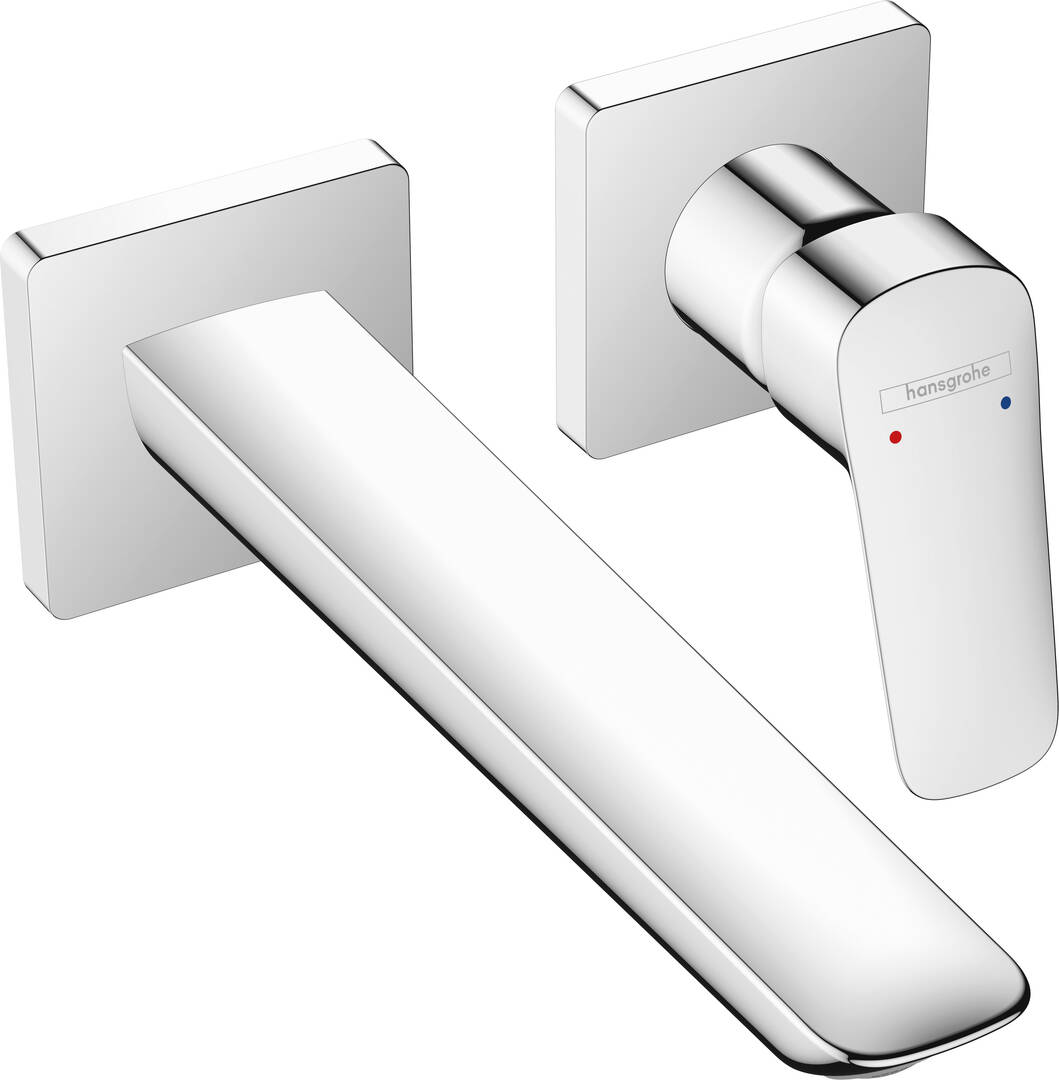 关闭：暗装墙出水单把手面盆龙头，出水嘴206mm，带按压落水套件 1