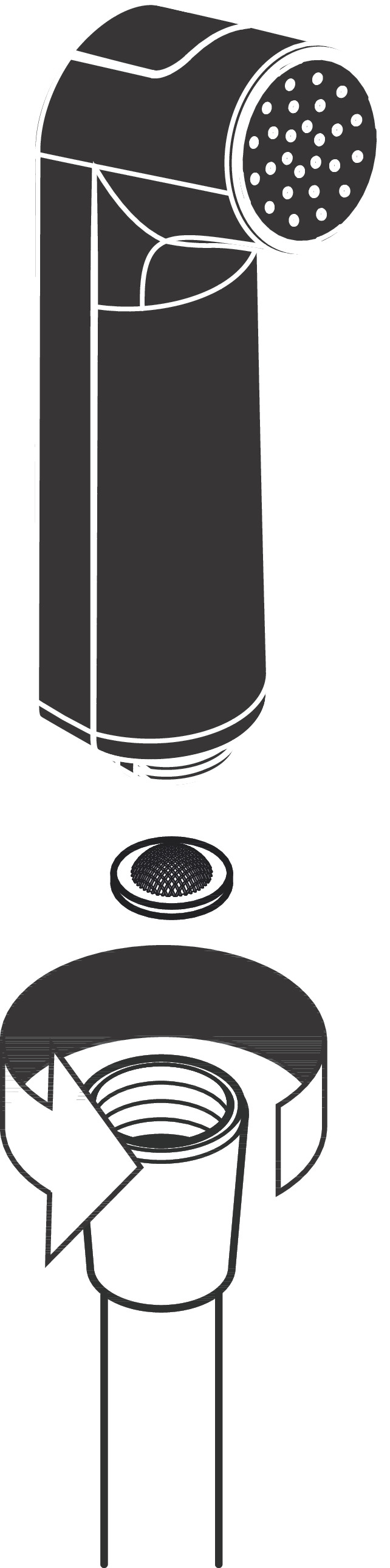 hansgrohe Spare parts: handshower round, Item No. 94569000