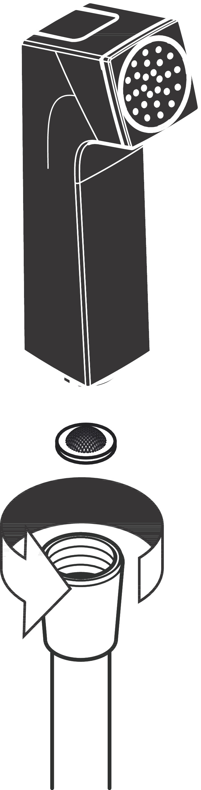 hansgrohe Spare parts: handshower square, Item No. 94572000