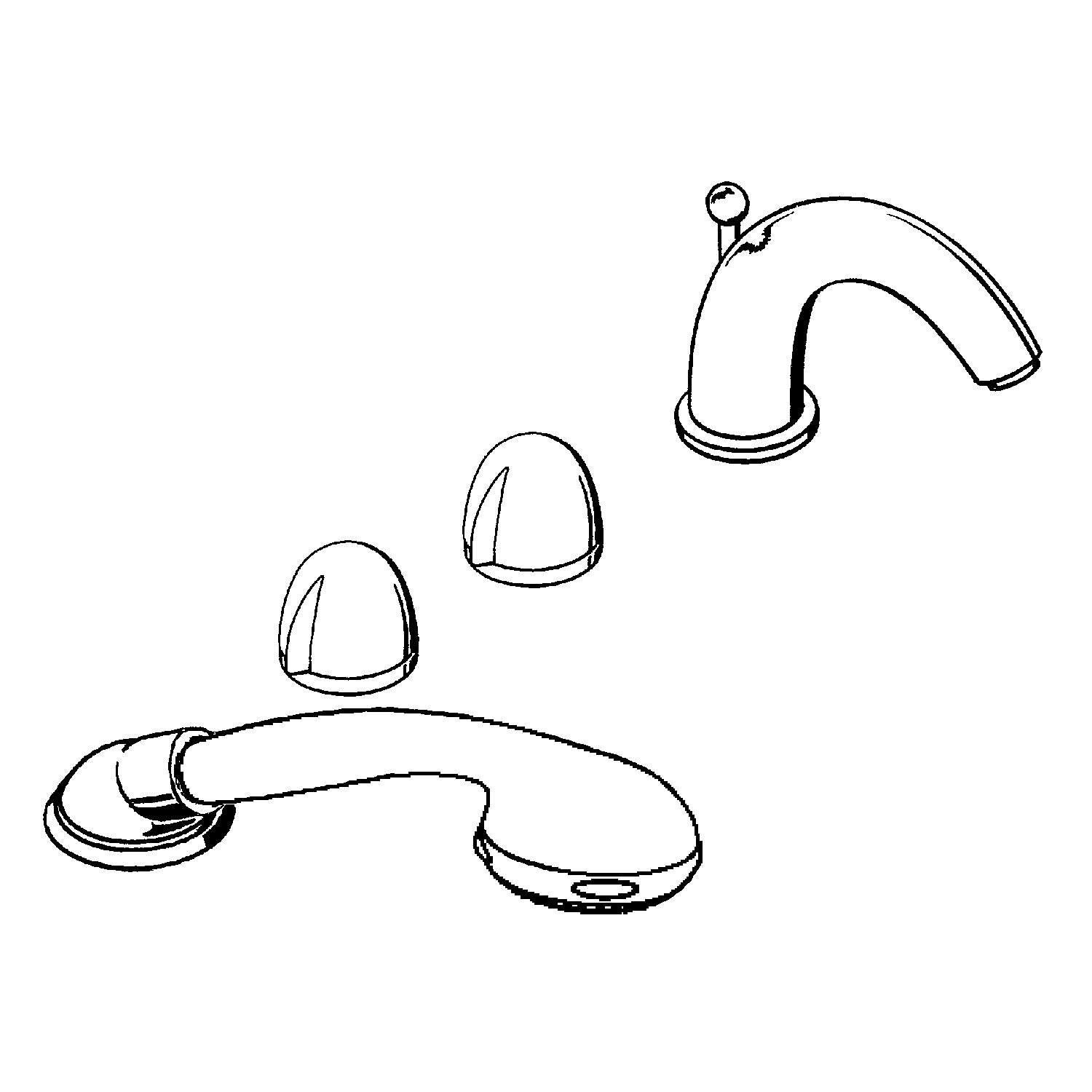 4-Hole Thermostatic Rim-Mounted Bath Mixer