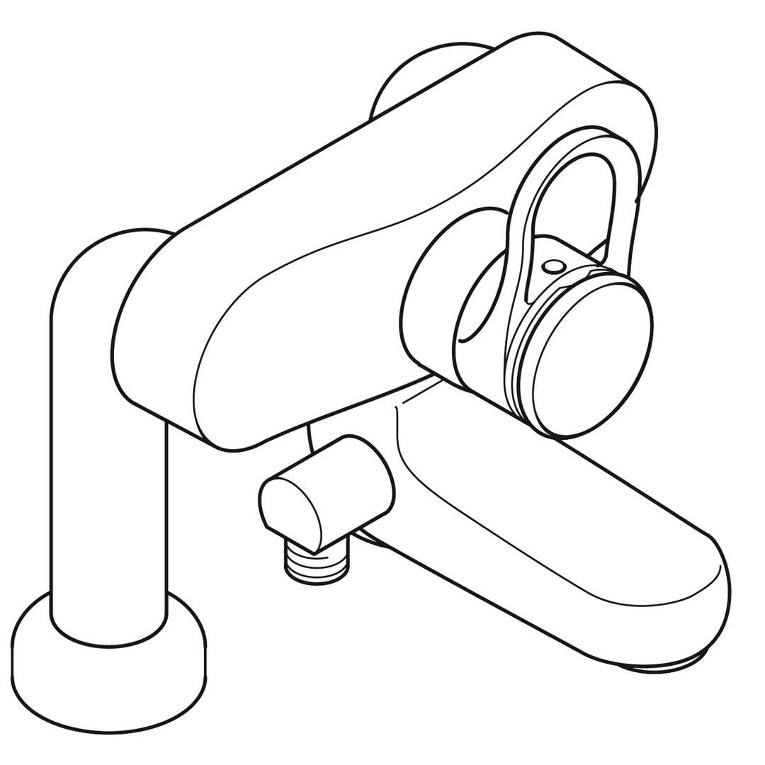 Einhebel-Wannenrandarmatur DN15