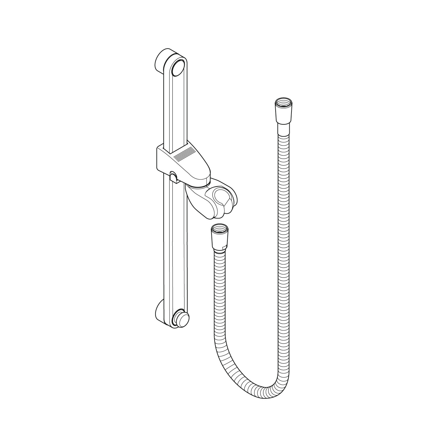 Shower bar 90 cm with shower hose