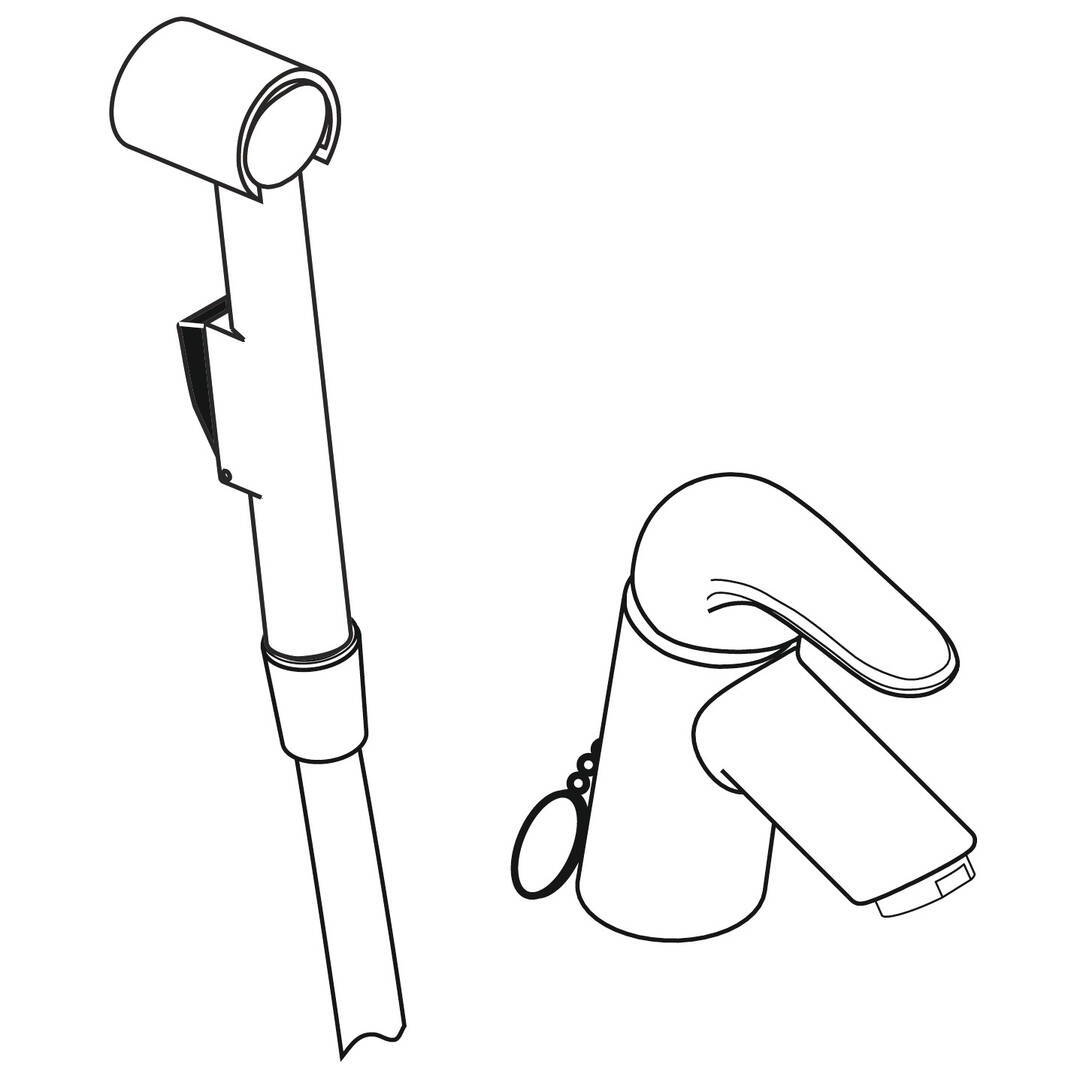 Einhebel-Bidetmischer DN15 mit Kette