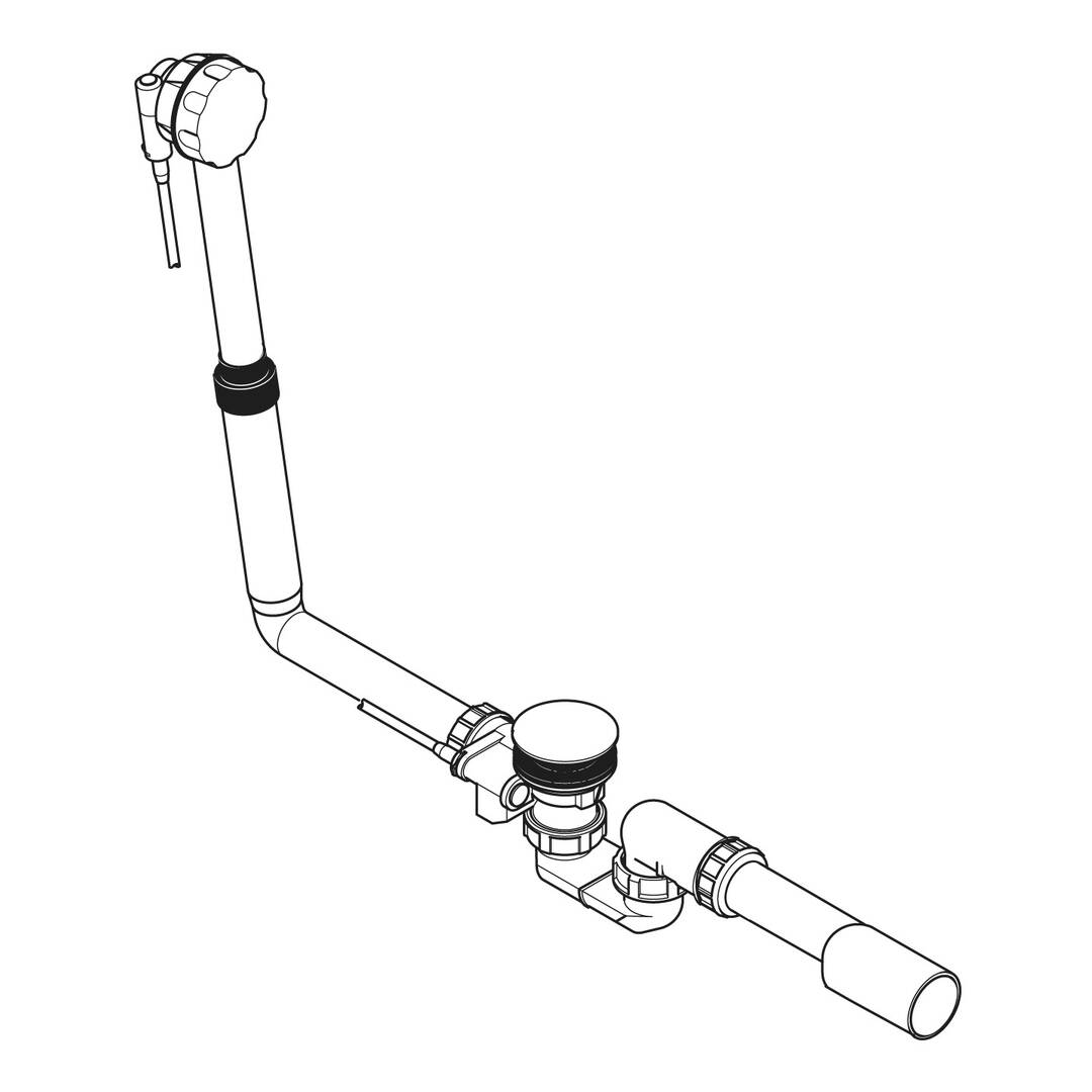 Ab- und Überlaufgarnitur DN20
