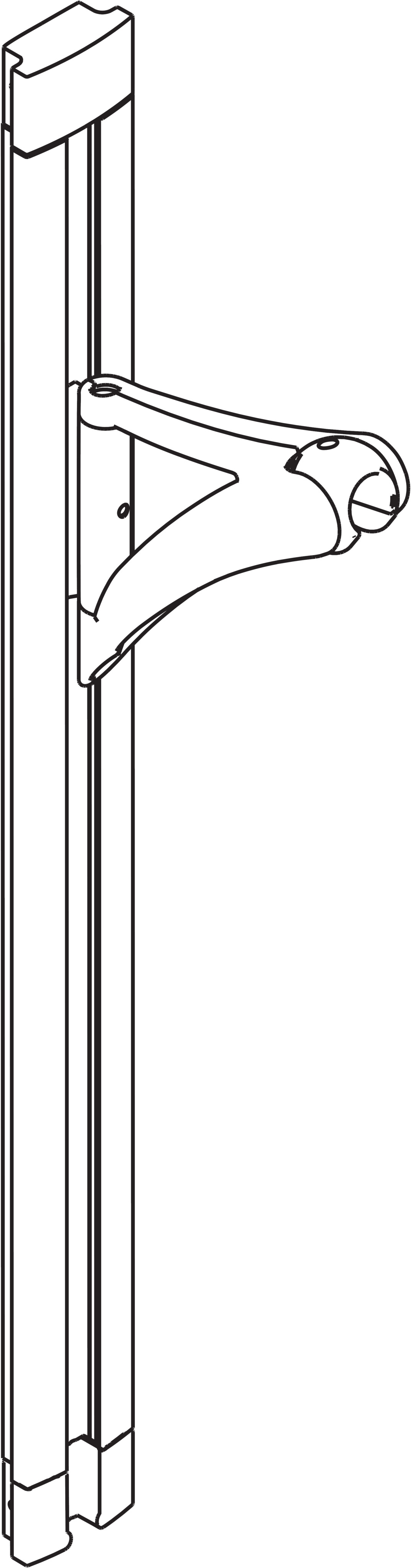 Shower bar Unica 90 cm