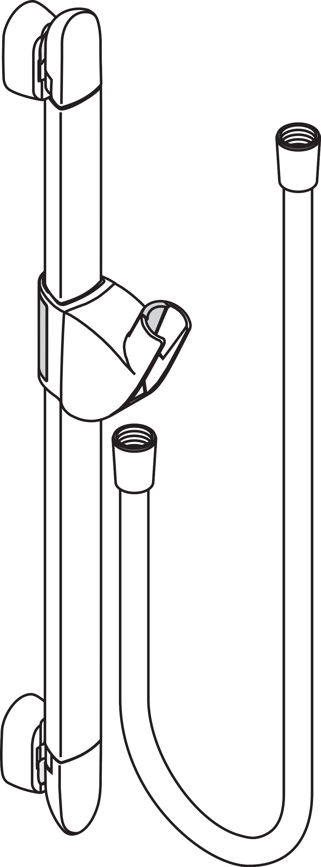 Brausestange 65 cm mit Brauseschlauch