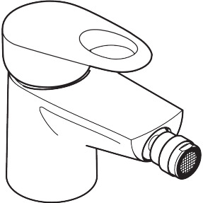 HG bidet mixer Mediano chrome
