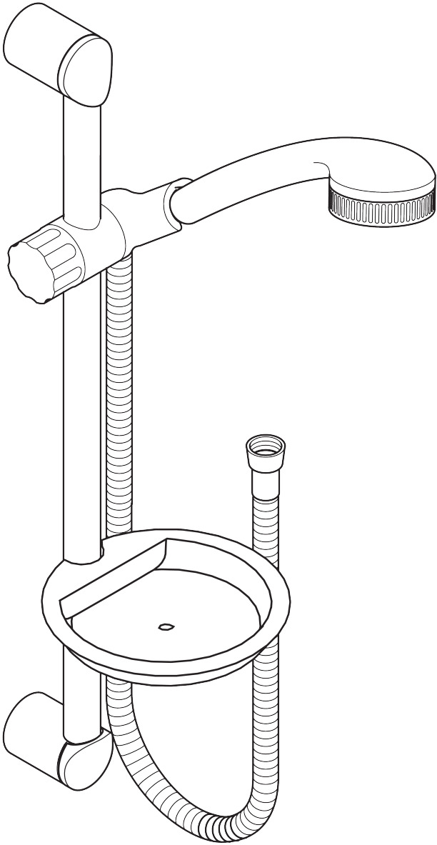 Shower set Unica'S & Croma 90 cm