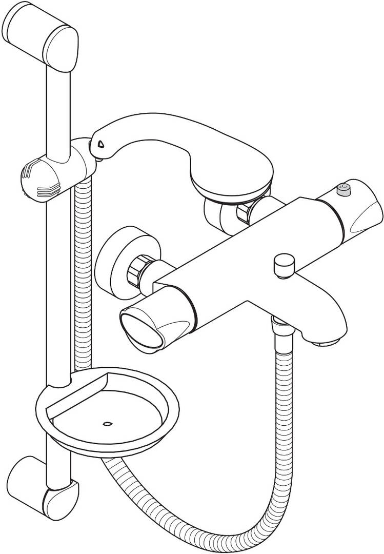 HG Centostat set bath chrome