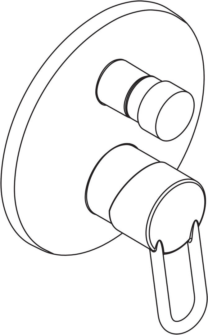 Single Lever Bath Mixer DN15 for concealed installation