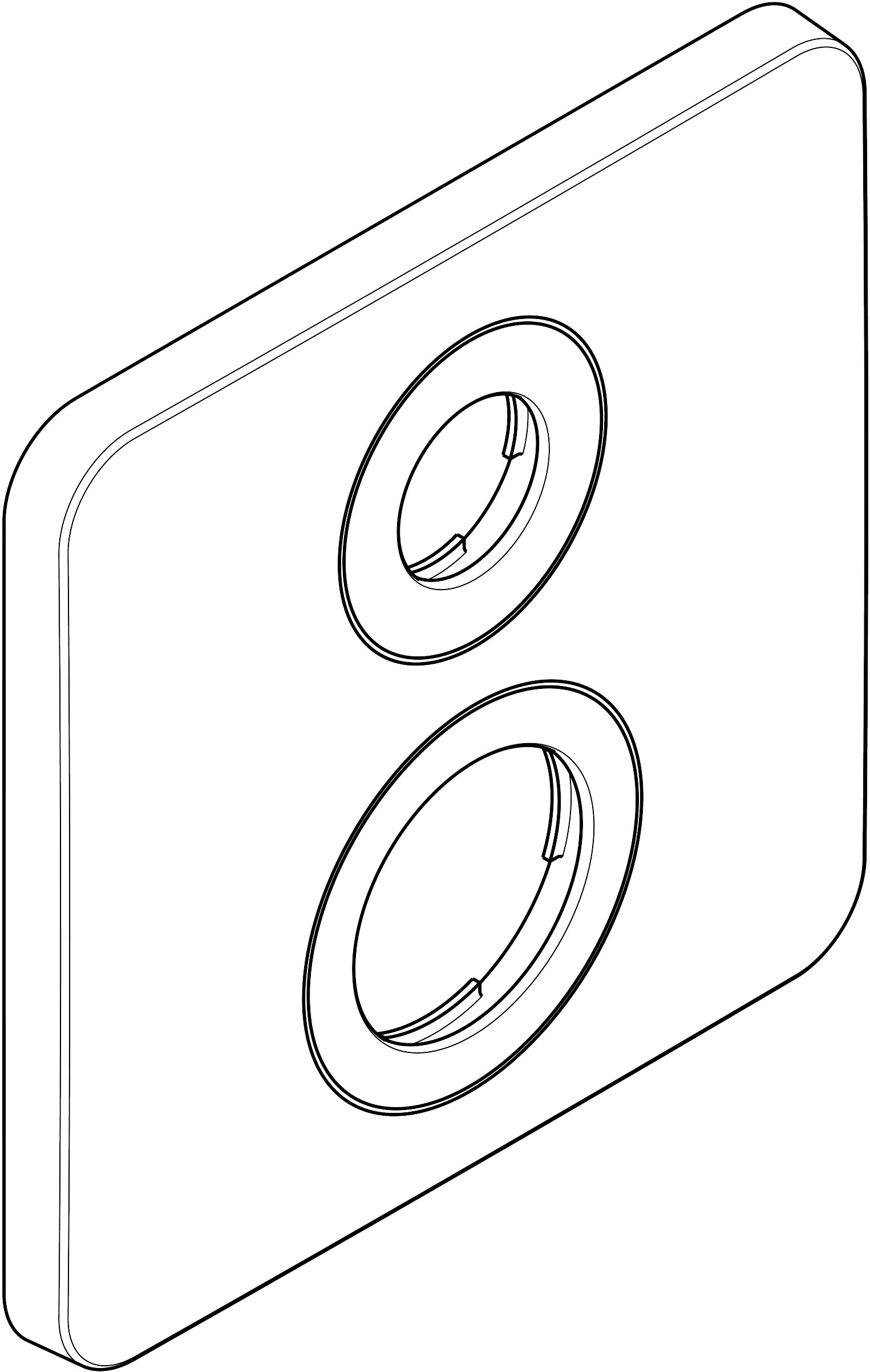 Rosette für Thermostat Unterputz mit Absperrventil