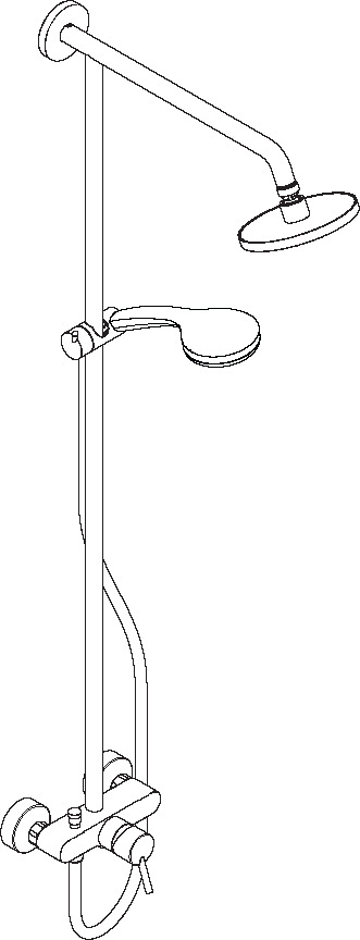 Showerpipe 160 1jet with single lever mixer