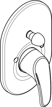 HG Bath mixer concealed Avista finish