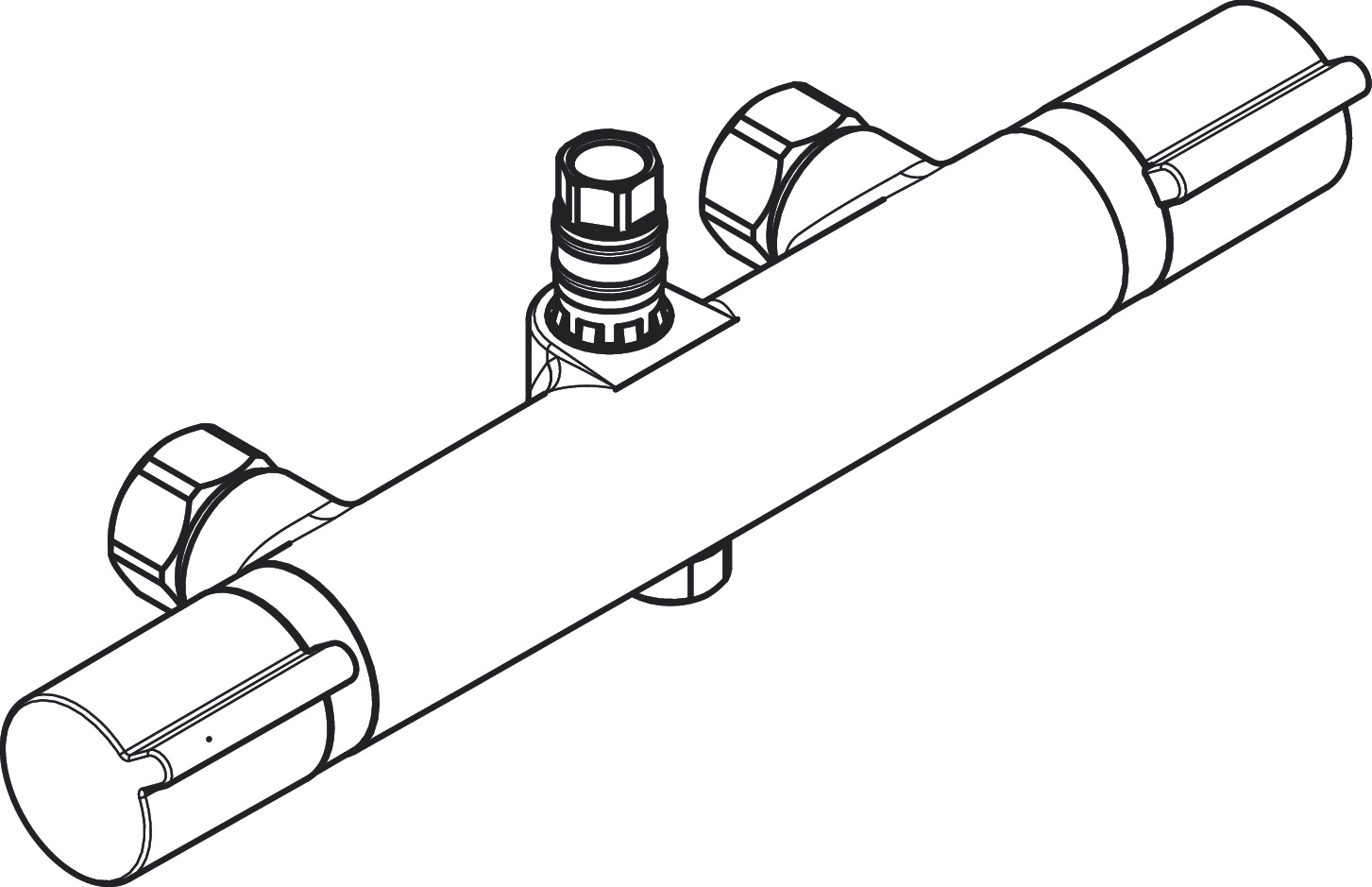Thermostatic mixer for showerpipe