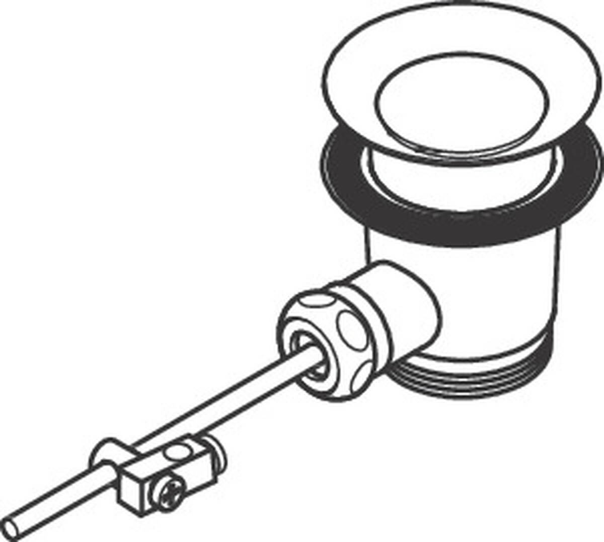 Waste set pop-up for basin and bidet mixers