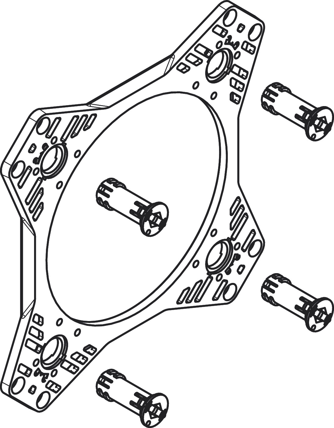 12476Hansgrohe(ハンスグローエ) 【埋込部】 iBoxユニバーサル ハンスグローエ 埋込部バス/シャワー水栓: iBox universal, 埋込部